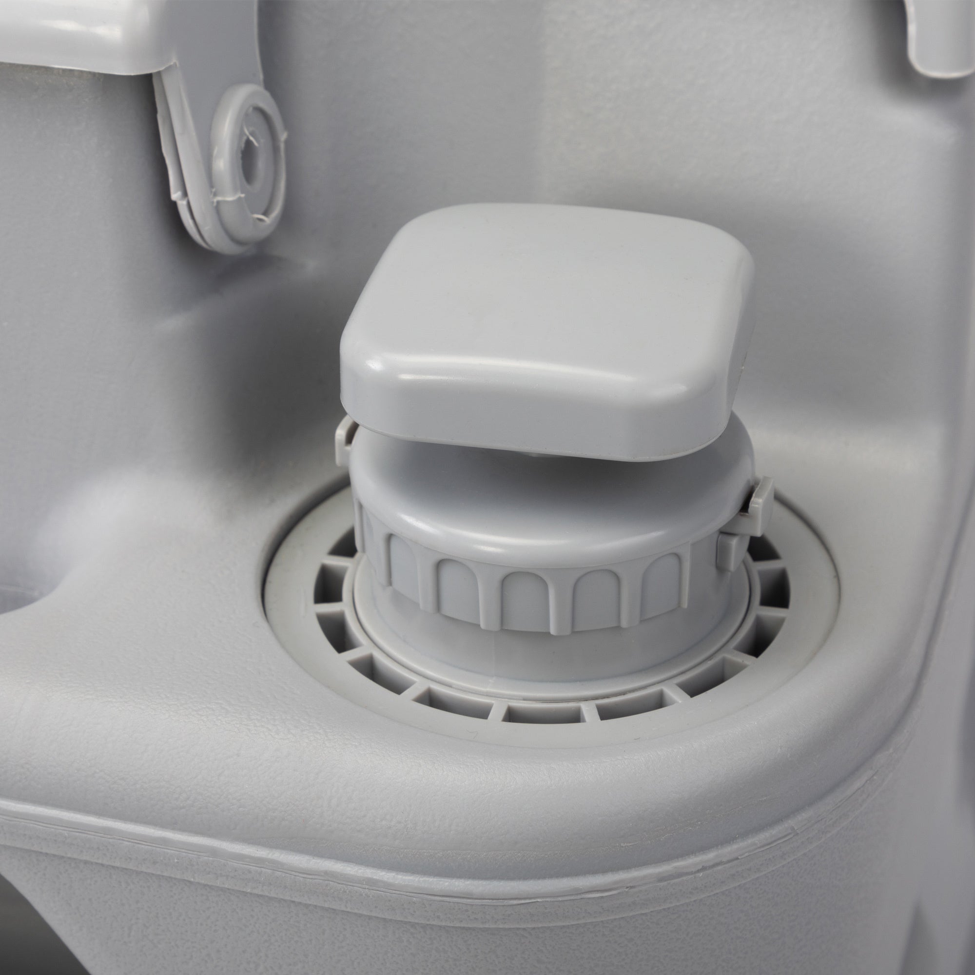 Portable Push-rod Toilet, 20L/5.3 Gallons Detachable Tank for Camping, Boating, Hiking and Traveling, Cold Gray Doba